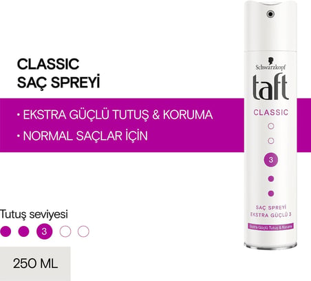 Classic Ekstra Güçlü Saç Spreyi 250 ml