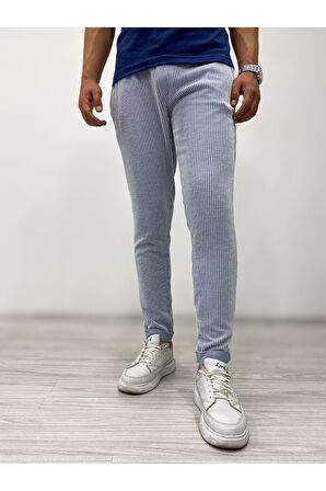 Çizgili Slim Fit Pantolon