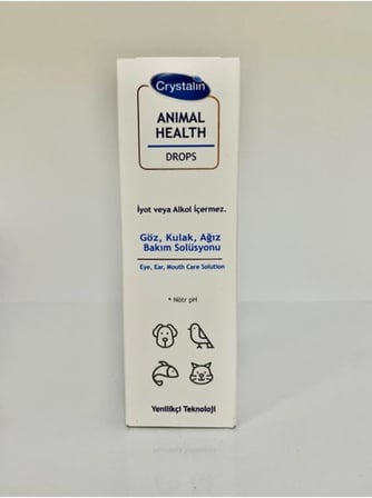 Orqinel Crystalin Animal Health 100Ml Göz, Kulak, Ağız, Bakım Solüsyonu, Kedi, Köpek, Temizleme Solüsyonu