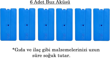 Buz Aküsü Buz Kasedi Ice Box 6'lı Set (370 ml x 6)