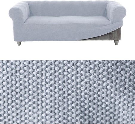 bibaha 3 Kişilik Balpeteğı Desen Likralı Koltuk Örtüsü Cekyat Için Lastikli petrol mavi 180 x 230