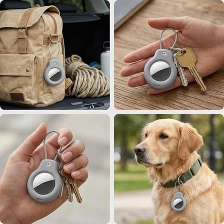 SuperLock Serisi Kilitli Kılıf ve Darbelere Karşı Ultra Güçlü Koruyucu Anahtarlık (Gri)