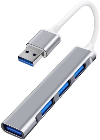 USB 4 Port Çoklayıcı Hub - MacBook, iPad ve Laptop Uyumlu 4 in 1 USB Extender - Metal Kasa a809