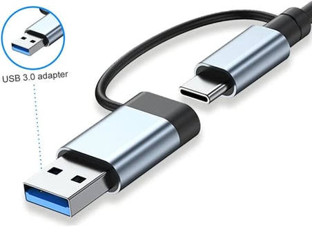 Çoklayıcı Adaptör 7in1 USB/Type-c To USB A, USB C Macbook uyumlu Çevirici Adaptör Çok Portlu Çoklayıcı 7 in 1 USB HUB (Gri)