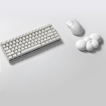 Klasse Cloud Mouse Bilek Desteği, Bulut ErgoPad, Kaymaz Tabanlı, Nefes Alan Kumaş, Ağrı Önleyici (Fare Desteği, Beyaz)