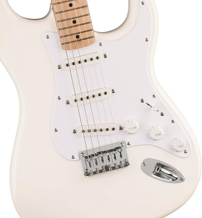 Squier Sonic Stratocaster Hard Tail Akçaağaç Klavye Arctic White Elektro Gitar