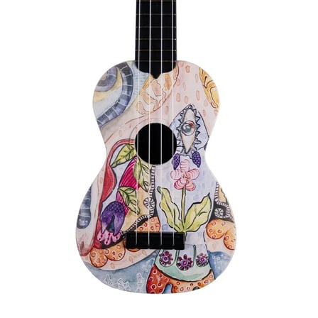 Hawaiian  Balık Desenli Soprano Ukulele