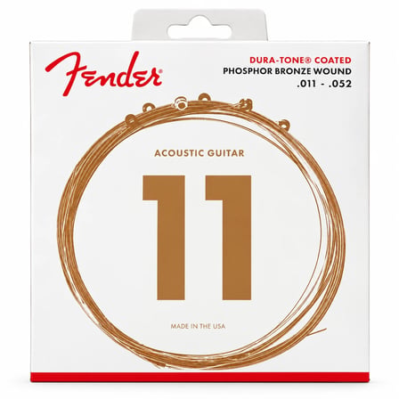 Fender 860CL Phosphor Bronze Dura-Tone Coated 11-52 Akustik Gitar Teli