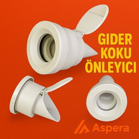 2’li Set Koku Önleyici Çekvalfli Adaptör Conta Ø50 – Lavabo ve Eviye Gideri İçin Geri Akış Engelleyici, Su Sızdırmaz Kolay Montajlı Sistem