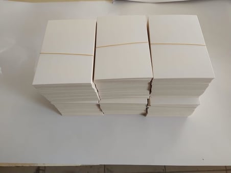 5x8 cm Boş Kartvizit, Not Kartı, Kelime Kartı, 300 gr Amerikan Bristol Kağıt, 250 Adet, Beyaz