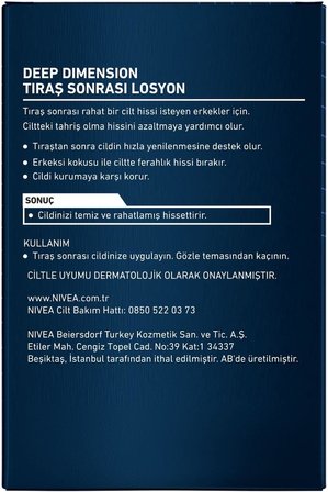 MEN Erkek Deep Comfort Tıraş Sonrası Losyon 100 ml,Nemlendirici,Tahrişe ve Kurumaya Karşı Koruma,Yenileyici