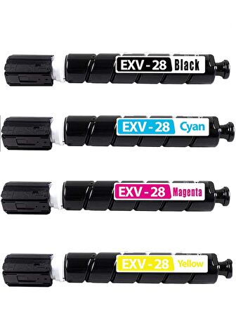 Canon CEXV28 Muadil Toner CMYK Set/ IR-C5255i  / IRC-5051 / IRC-5250 / IRC-5255