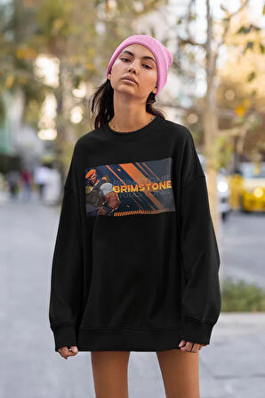 Brimstone Smoke Karakter Baskılı Unisex Oversize Vvalorant Sweatshirt