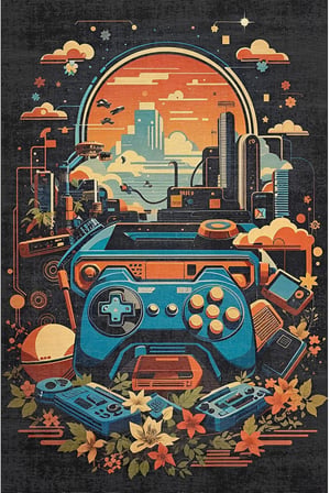 Conlos Kadife Oyuncu Odası Halısı Kaymaz Pamuk Tabanlı Yıkanabilir Antibakteriyel Gamer, Gaming Halısı 140x200