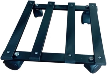 Tekerlekli saksılık metal hareketli çiçek standı 30 x 30 cm saksı altlığı HOLTECH