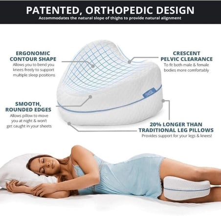 Ortopedik Bacak Arası Yan Yatış Yastığı Ergonomik Uyku Minderi