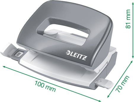 Leitz Nexxt mini delgeç ve zımba seti, 10 sayfaya kadar, P2 No. 10 zımba teli, inci beyazı, WOW, 55612001