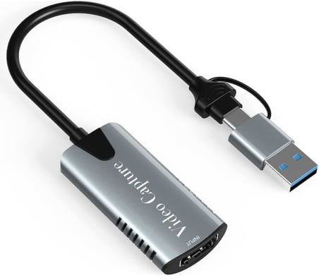 HU04A Type-C/USB A To 4K 60Hz 1080P HDMI Video Capture Yakalama Hub Adaptör