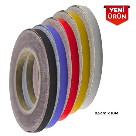Reflektif Fosforlu Şerit Bant, Düz Reflekte İkaz Bandı 0.5cm x 10M