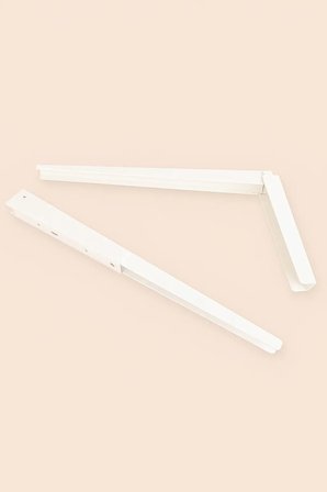 Kırma Katlanır Masa Konsolu, 30 cm, Dayanıklı Metal Malzeme, Duvara Monte Edilebilir, Katlanabilir Raf Ayağı, Masa Ayak Destek Aparatı, Kolay Kurulum, Çok Amaçlı Kullanım, 2'li Set (Beyaz)