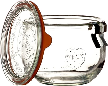 Hava Geçirmez Clip-Close Kapalı Tulip 580 Ml Kapaklı Kap 100 Mm, 6 Adet, Cam, Şeffaf, 6