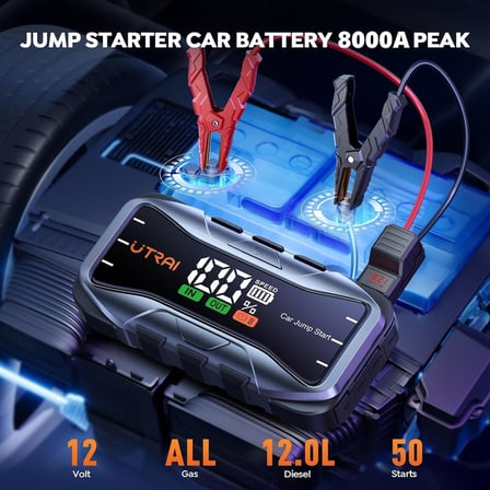 Jstar JS10 27000mAh 6000A Jump Starter Taşınabilir Akü Takviye Kiti + Taşıma Çantası (Çanta + 65W PD Powerbank + LED Lamba)