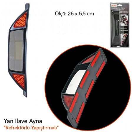 CARUB Ayna + Reflektör Dış Yan İlave Yapışma