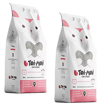Toi Moi Bebek Pudrası Kokulu Kedi Kumu 10 kg x 2 Adet
