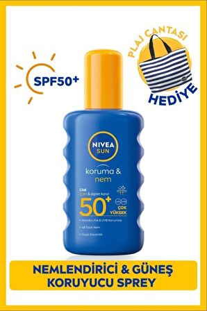 Nivea Güneş Koruma&nem Nemlendirici Sprey Gkf 50 200 ml Plaj Çantası