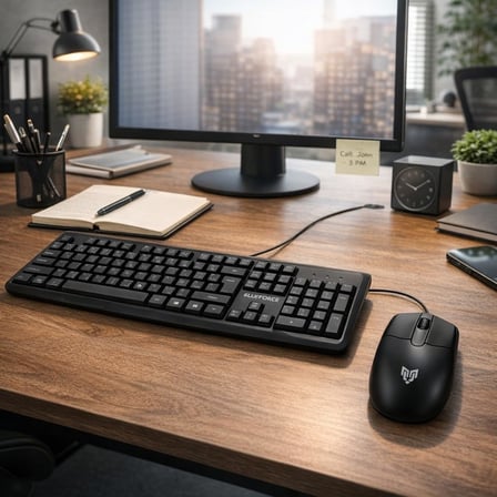 Blueforce KM-03 USB Kablolu Klavye Mouse Set Türkçe Q Siyah | Ergonomik Tasarım,USB Bağlantı, Sayısal Tuşlu Klavye, Optik Mouse, Windows Uyumlu, Siyah
