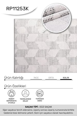 ANATOLIA HALI / FLORYA-Gri/Krem - Özel Ölçü-Salon, Oturma Odası ve Koridor Halısı
