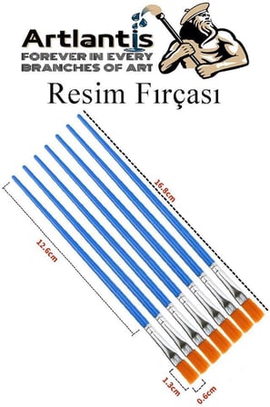 Resim Fırçası 20 Adet Sentetik Fırça Ekonomik Suluboya Akrilik Boya Guaj Boya Yağlı Boya Resim Boyama