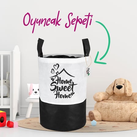 Katlanabilir Çamaşır Sepeti - Katlanır Çamaşır Sepeti - Oyuncak Sepeti (Renkli)
