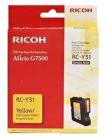 Ricoh Aficio RC-Y31 Sarı Orijinal Kartuş