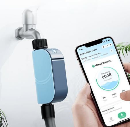 WiFi Akış Ölçerli Akıllı Su Vanası (Tuya, Smart Life Uyumlu)