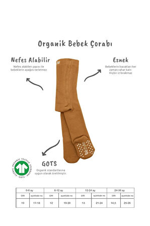 Bistyle Tekli Kaymaz Mix Havlu Külotlu Çorap BS50501M Hardal