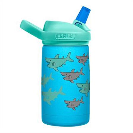 CamelBak Pipetli Çelik Termos Suluk - Eddy+ 350 ml - School of Sharks