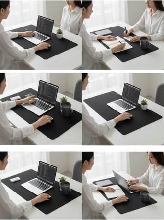 Keçe Bilgisayar Mouse Pedi 100x44 cm Siyah Renk Çalışma Masası Düzenleyici 3 mm Kalınlık Masa Üstü Düzenleyici Mat