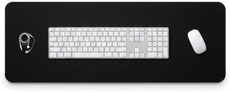 Keçe Bilgisayar Mouse Pedi 100x44 cm Siyah Renk Çalışma Masası Düzenleyici 3 mm Kalınlık Masa Üstü Düzenleyici Mat