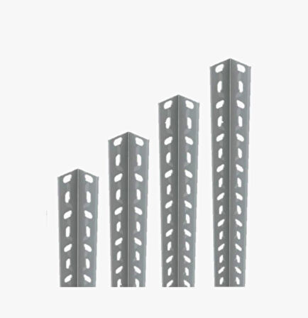 4 Adet 250 Cm Galvaniz Çelik Raf Profil - 2,00 Mm