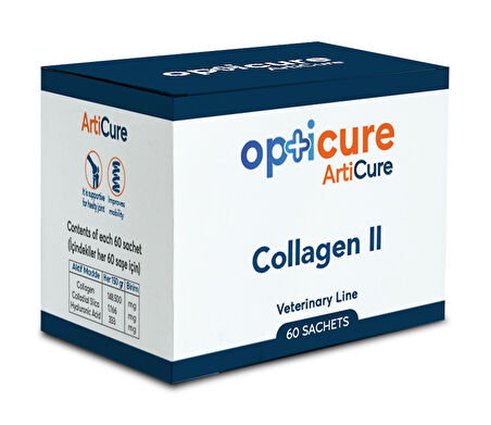 Opticure ArtiCure Collagen II Kedi ve Köpek Eklem Deri ve Tüy Sağlığı Takviyesi 60 Şase