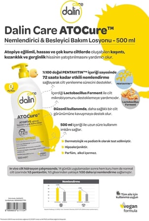 Care ATOcure Losyon, 500 ml, Atopiye Eğilimli Hassas ve Çok Kuru Ciltler İçin