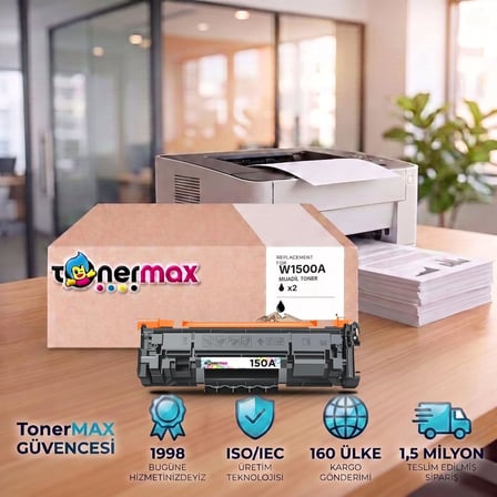 tonermax Hp Uyumlu 150A W1500A Muadil Toner - Çipli 2'li Paket / LaserJet MFP M141a /M141w / M111a / M111w