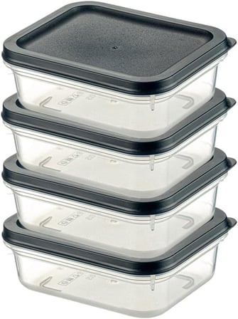4 Adet Buzdolabı Organizeri – PP Plastik Şeffaf ve Ayarlanabilir Saklama Kabı, Gıdaları Taze Tutan Fresh Box, Çok Amaçlı,Mikrodalga ve Bulaşık Makinesi Uyumlu (Beyaz, 2600 Ml)
