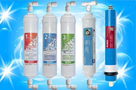 Sulook Inline Kapalı Kasa Tüm Su Arıtma Cihazlarına Uyumlu 5'li Filtre Takımı