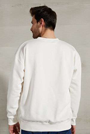 JB Erkek Üç İplik Göğsü Baskılı Sweatshirt