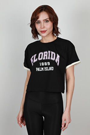 Kadın Florida Baskılı T-Shirt