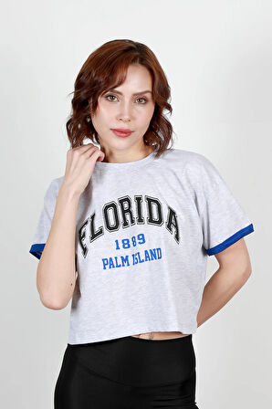 Kadın Florida Baskılı T-Shirt