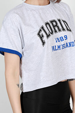 Kadın Florida Baskılı T-Shirt