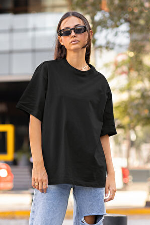 Kadın Baskısız Oversize Salaş T-Shirt